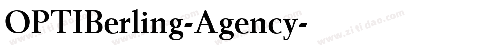 OPTIBerling-Agency字体转换
