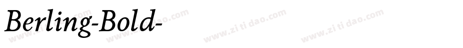 Berling-Bold字体转换
