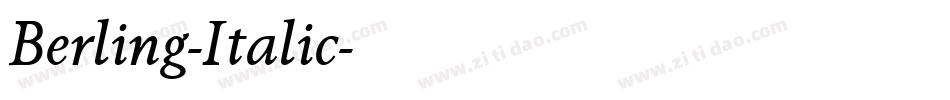 Berling-Italic字体转换