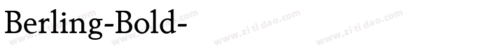 Berling-Bold字体转换