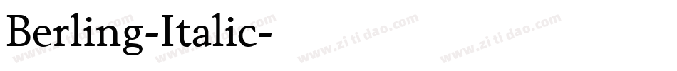 Berling-Italic字体转换
