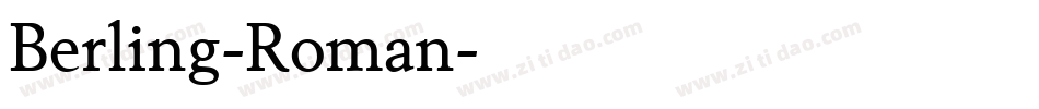 Berling-Roman字体转换 Berling-Roman字体转换