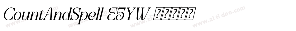 CountAndSpell-E5YW字体转换