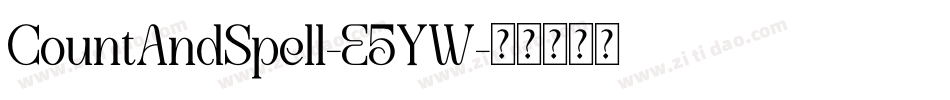 CountAndSpell-E5YW字体转换