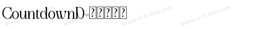 CountdownD字体转换
