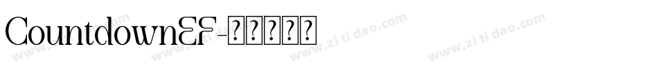 CountdownEF字体转换
