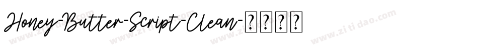 Honey-Butter-Script-Clean字体转换