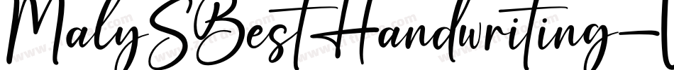 MalySBestHandwriting-Vo4w字体转换