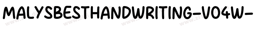 MalySBestHandwriting-Vo4w字体转换