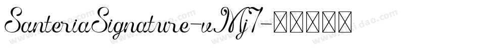 SanteriaSignature-vMj7字体转换