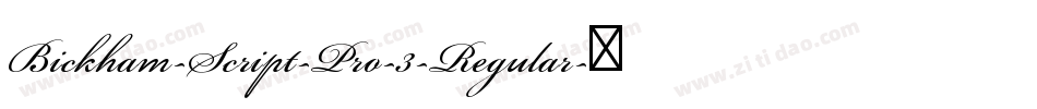 Bickham-Script-Pro-3-Regular字体转换