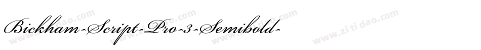 Bickham-Script-Pro-3-Semibold字体转换