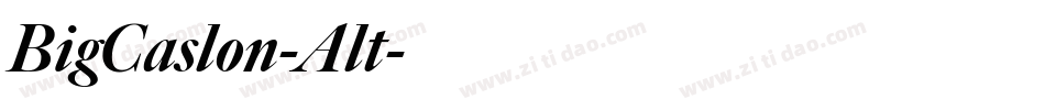 BigCaslon-Alt字体转换