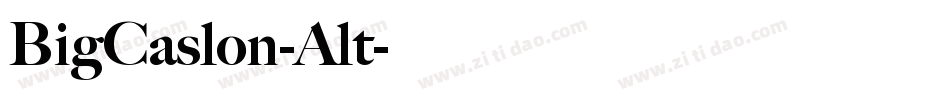 BigCaslon-Alt字体转换