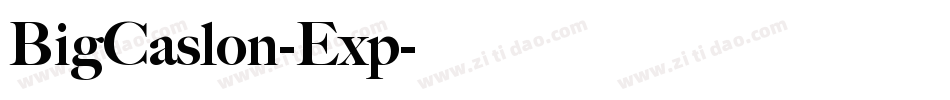 BigCaslon-Exp字体转换