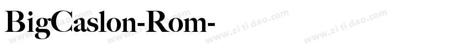 BigCaslon-Rom字体转换 BigCaslon-Rom字体转换