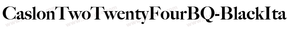 CaslonTwoTwentyFourBQ-BlackItalic字体转换 CaslonTwoTwentyFourBQ-BlackItalic字体转换