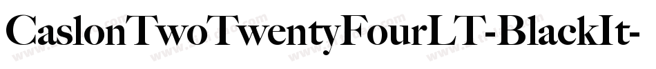 CaslonTwoTwentyFourLT-BlackIt字体转换