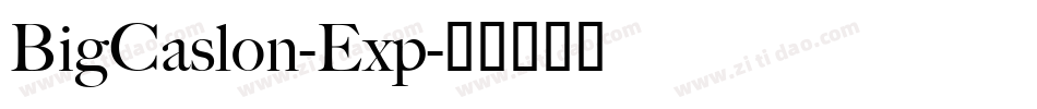 BigCaslon-Exp字体转换
