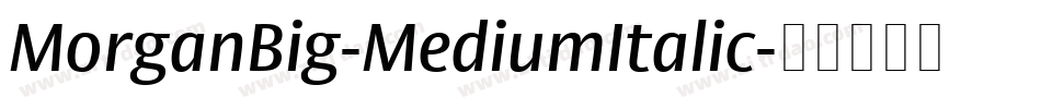 MorganBig-MediumItalic字体转换