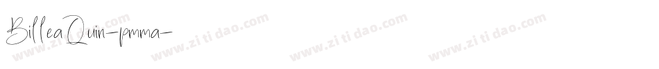 BilleaQuin-pmma字体转换