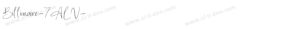 Billionaire-7ALV字体转换