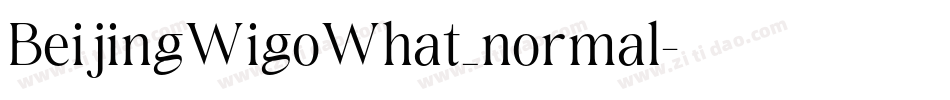 BeijingWigoWhat_normal字体转换