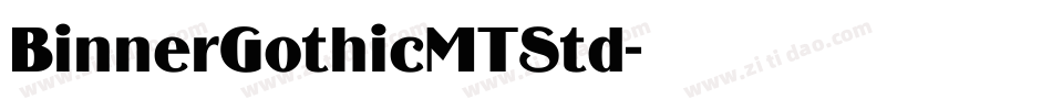 BinnerGothicMTStd字体转换