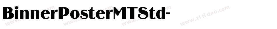 BinnerPosterMTStd字体转换