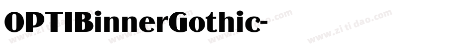 OPTIBinnerGothic字体转换