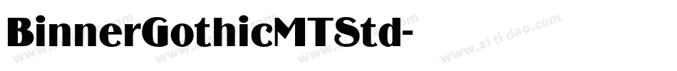 BinnerGothicMTStd字体转换