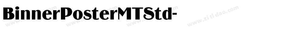 BinnerPosterMTStd字体转换
