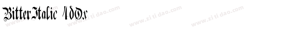 BitterItalic-4dOx字体转换