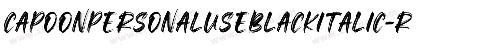 CapoonPersonalUseBlackItalic-r9q7字体转换