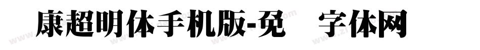 华康超明体手机版字体转换