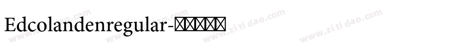 Edcolandenregular字体转换