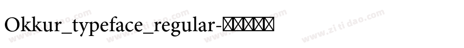 Okkur_typeface_regular字体转换