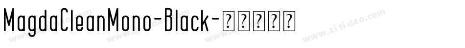 MagdaCleanMono-Black字体转换
