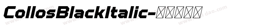 CollosBlackItalic字体转换 CollosBlackItalic字体转换