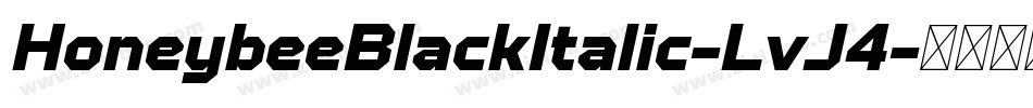 HoneybeeBlackItalic-LvJ4字体转换