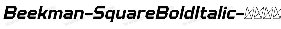 Beekman-SquareBoldItalic字体转换