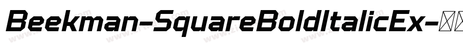 Beekman-SquareBoldItalicEx字体转换