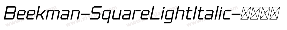 Beekman-SquareLightItalic字体转换