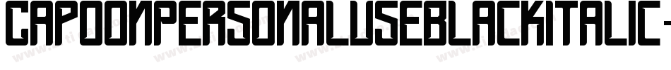 CapoonPersonalUseBlackItalic-r9q7字体转换