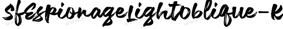 SfEspionageLightOblique-KWaX字体转换