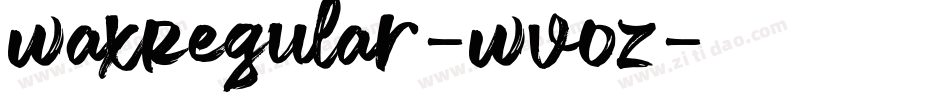 WaxRegular-WvOz字体转换