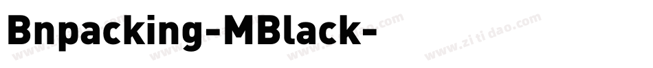 Bnpacking-MBlack字体转换