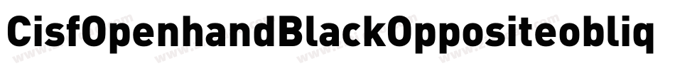 CisfOpenhandBlackOppositeoblique-Bn0x字体转换