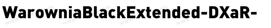 WarowniaBlackExtended-DXaR字体转换
