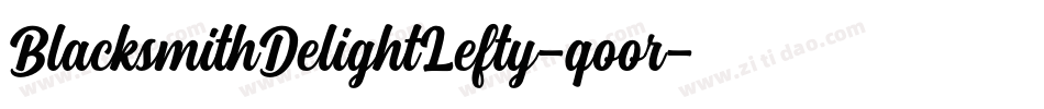 BlacksmithDelightLefty-qoor字体转换